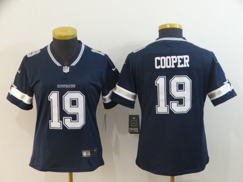 Women Dallas cowboys 19 Cooper Blue Nike Vapor Untouchable Limited Player NFL Jerseys
